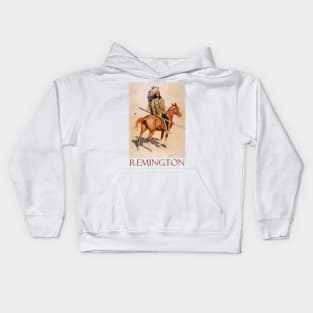 A Sioux Chief (1901) by Frederic Remington Kids Hoodie